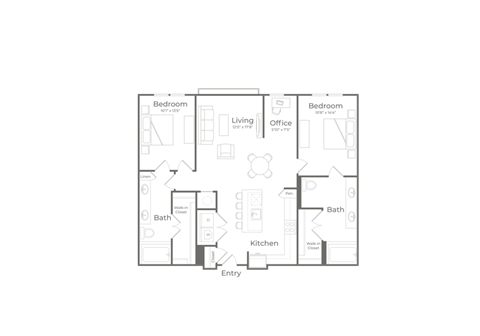 bedroom floor plan | the mansions on the park